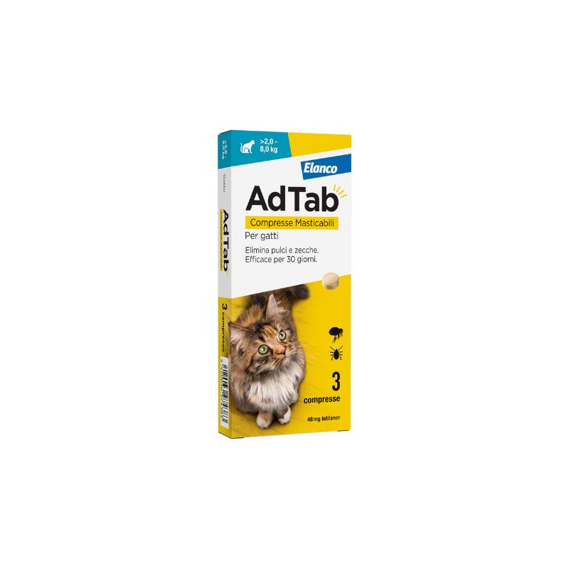 AdTab Katzen 2-8 kg 3 Tabletten (48 mg) - 