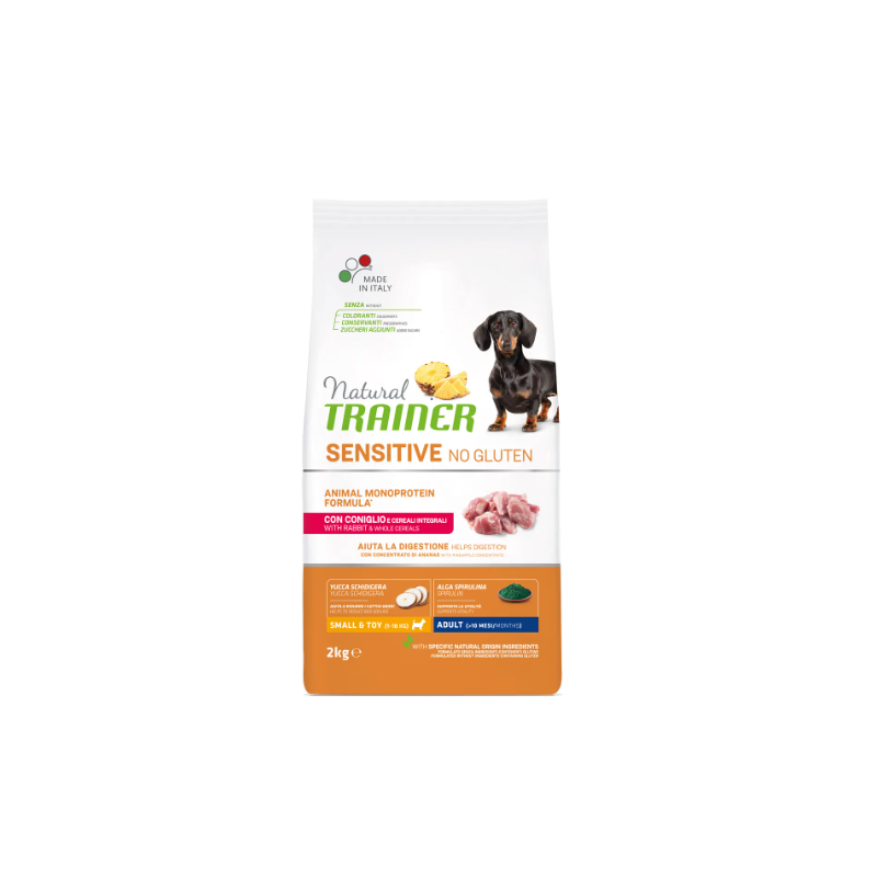 TRAINER Natural Sensitive Plus No Gluten Small & Toy Adult mit Kaninchen 2 kg. - 