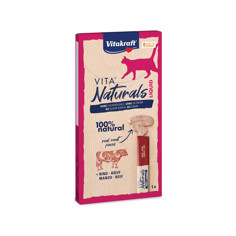 Vitakraft – Vita Naturals Katzen-Flüssigsnack Rind und Huhn - 