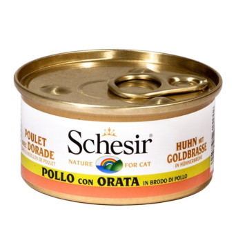 Schesir Gatto Chicken Fillets with Sea Bream in Broth 70 gr.