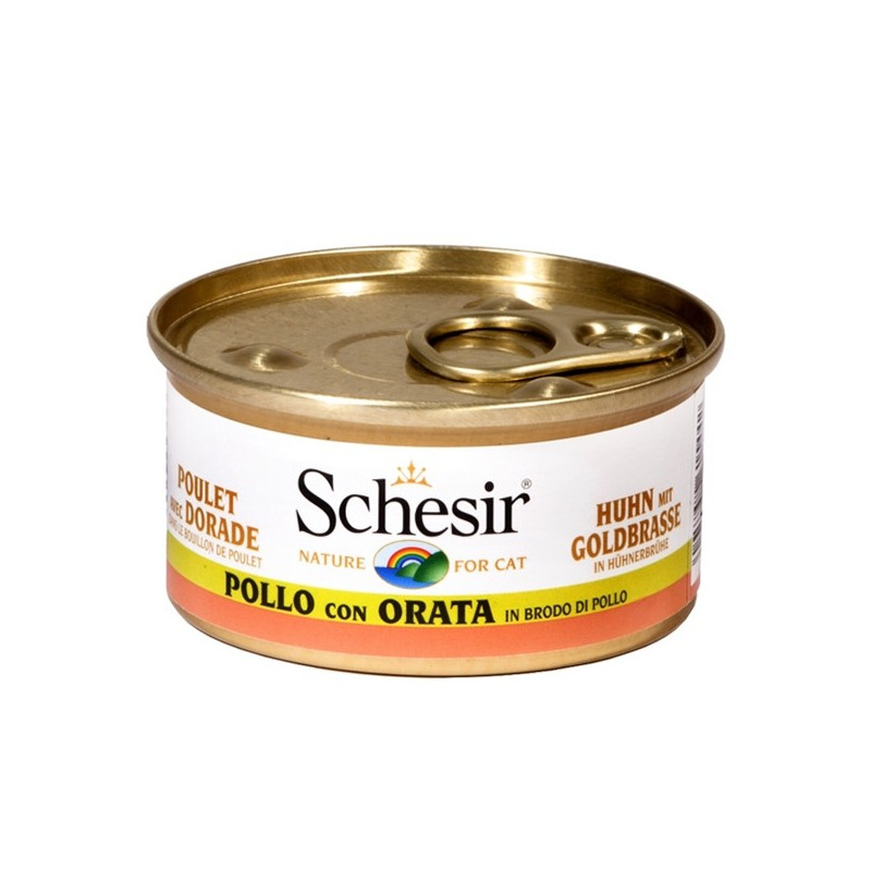 Schesir Gatto Filetti di Pollo con Orata in Brodo 70 gr. - 