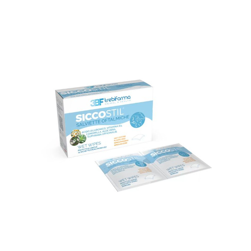 TREBIFARMA - Siccostil Soothing ophthalmic wipes 14 sachets. - 