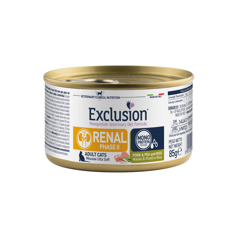 Exclusion - Diet Renal gatto phase 2 da 85 gr. - 