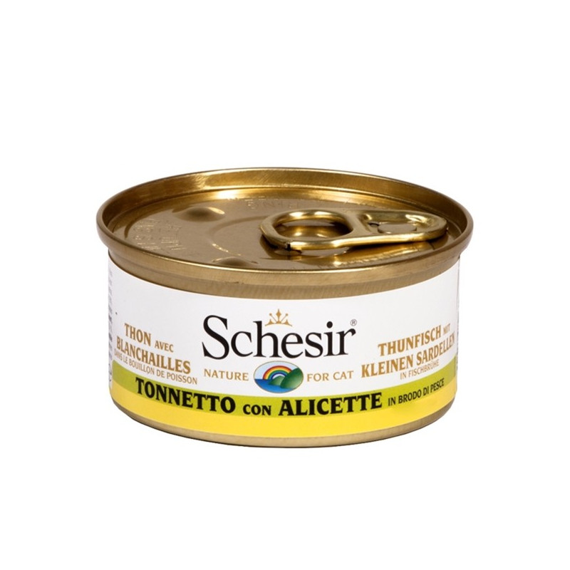 Schesir Gatto Tonnetto con Alicette in Brodo 70 gr. - 