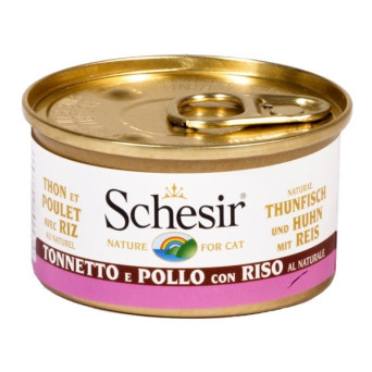 Schesir Gatto Tonnetto mit Hähnchenfilet und Naturreis 85 gr.