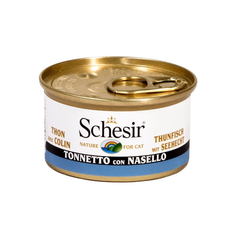 Schesir Gatto Tonnetto con Nasello in Gelatina 85 gr. - 