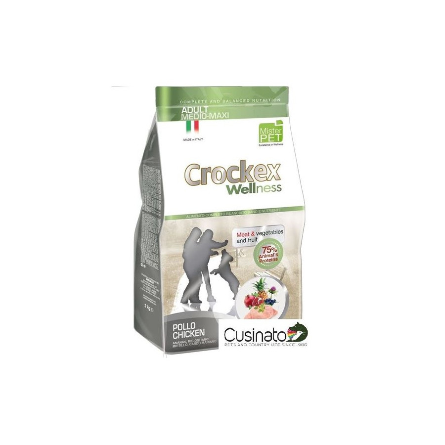 CROCKEX Wellness adult medium/maxi pollo e riso 12 kg - 