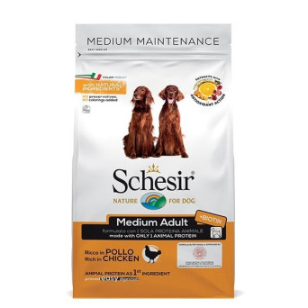 SCHESIR Dog Adult Dry Line Medium Maintenance with Chicken 3 Kg.