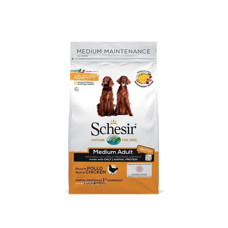 SCHESIR Cane Adult Dry Line Medio Mantenimento con Pollo 12 Kg. - 