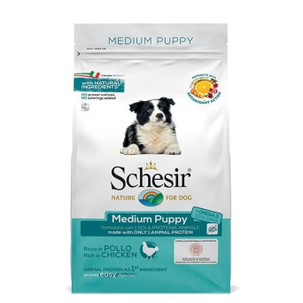 Schesir Cane Dry Line Medium Puppy Maintenance with Chicken 12 Kg.