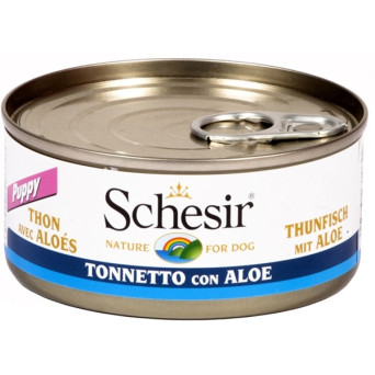 Schesir Cane Puppy Thunfisch mit Aloe in Gelee 6 Dosen 150 g.