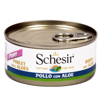 Schesir Cane Puppy Chicken Fillets with Aloe in Jelly 6 cans 150 g.