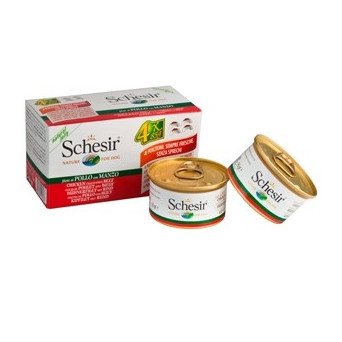 SCHESIR Filetti di Pollo con Manzo in Gelatina 4x85 g. - 