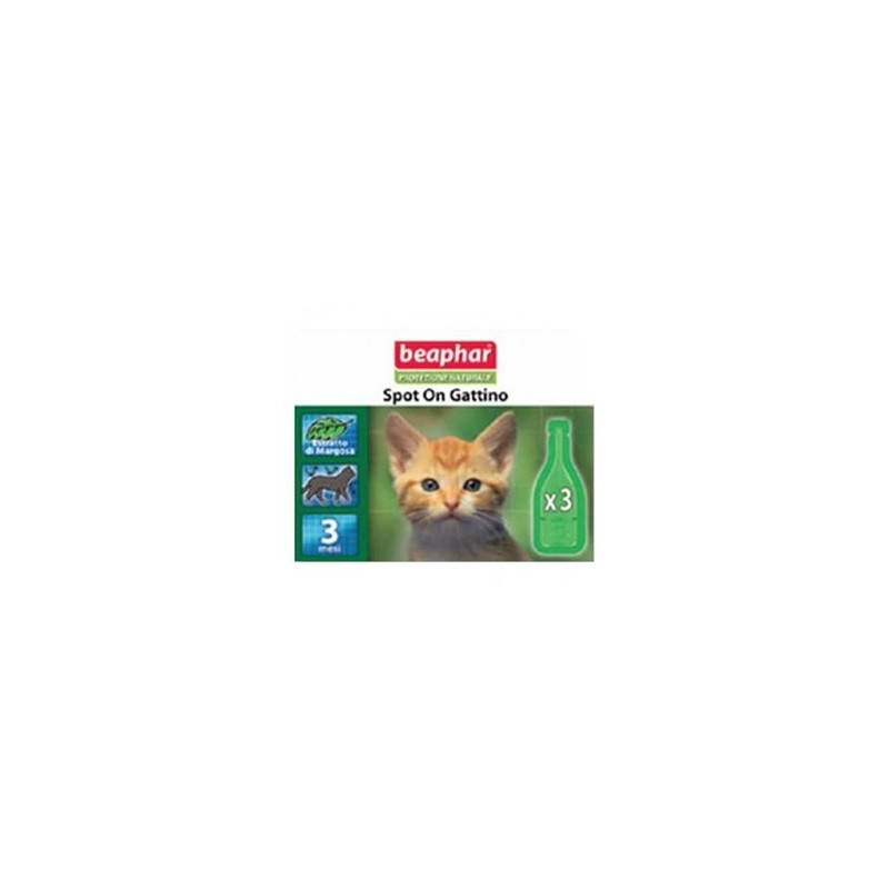 BEAPHAR -PROTEZIONE NATURALE- SPOT-ON GATTINO 3 pipette. - 