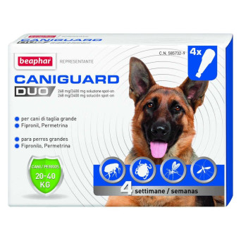 BEAPHAR CANIGUARD DUO DOG Spot-on 20-40 kg. 4 Pipetten.