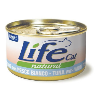 LIFE GATTO NATURAL TONNO PESCE BIANCO 85 gr. - 