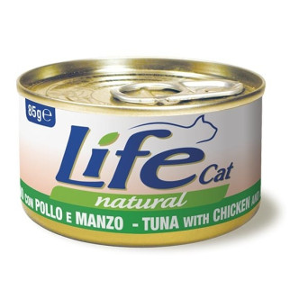 LIFE GATTO NATURAL TONNO POLLO MANZO 85 gr. - 