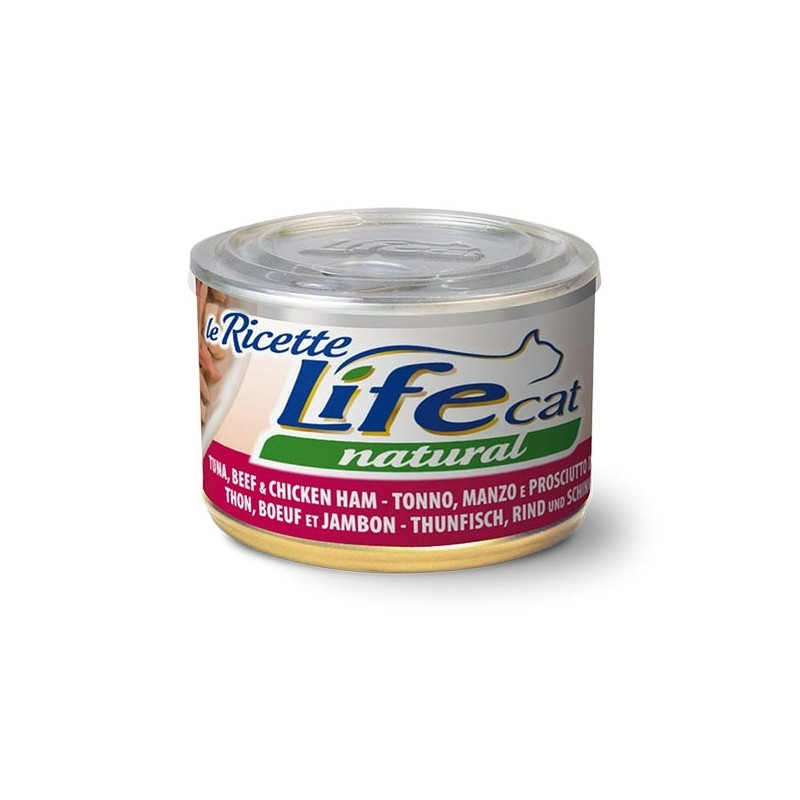 LIFE RICETTE GATTO TONNO MANZO PROSCIUTTO 150 gr. - 