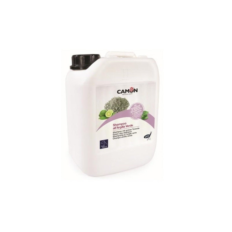 CAMON Cane Gatto Shampoo all’Argilla Verde Professional 5 Lt. - 