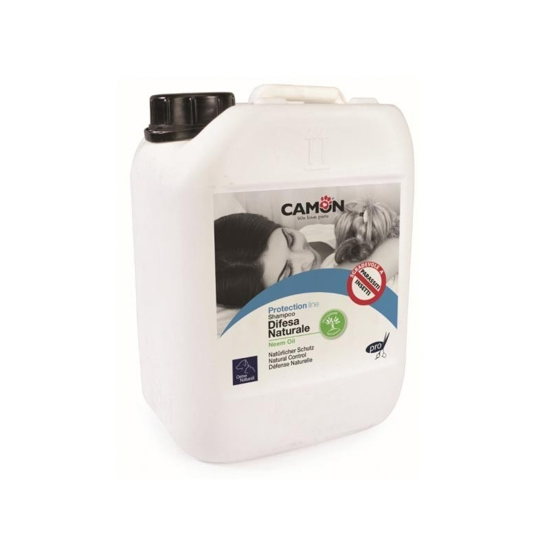 CAMON Cane Gatto Shampoo Difesa Naturale Olio di Neem Professional 5 Lt. - 