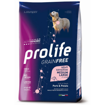 Prolife Cane Grain Free Adult Sensitive Maiale&Patata - Medium/Large 2,5 kg