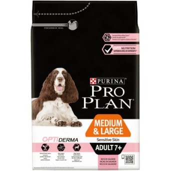 PURINA DOG ADULT 7+ MEDIUM & LARGE DERMA SALMON Kg. 3