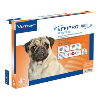 VIRBAC Effipro Duo Dog 2-10 kg (4 pipettes)