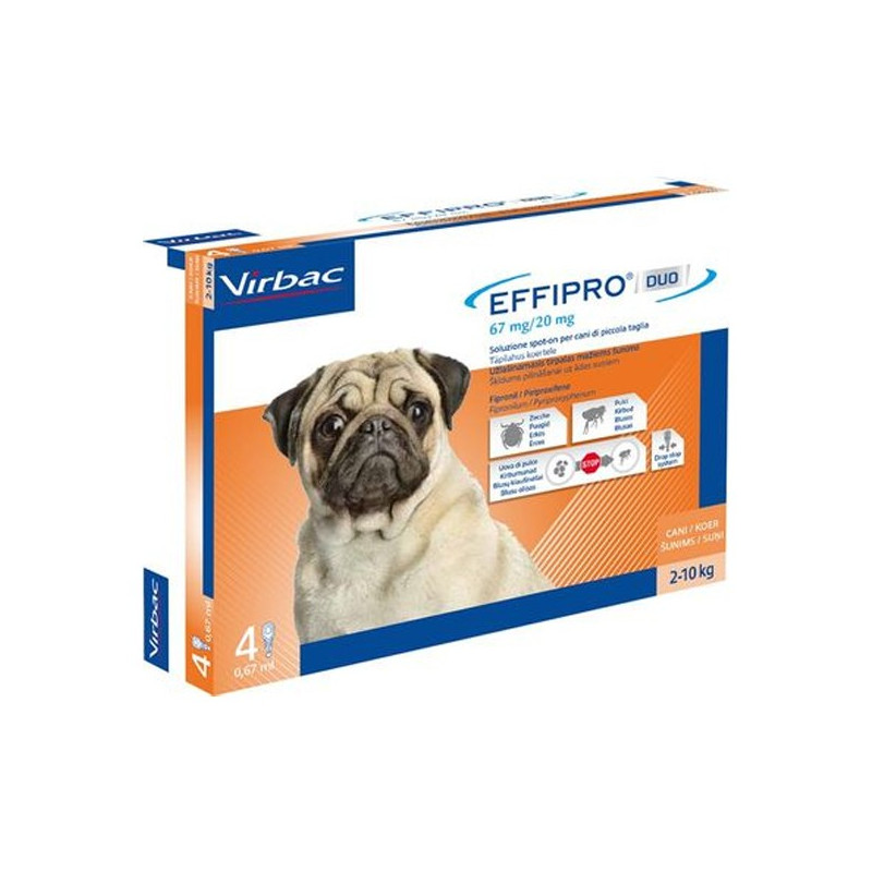 VIRBAC Effipro Duo Cane 2-10 kg (4 pipette) - 