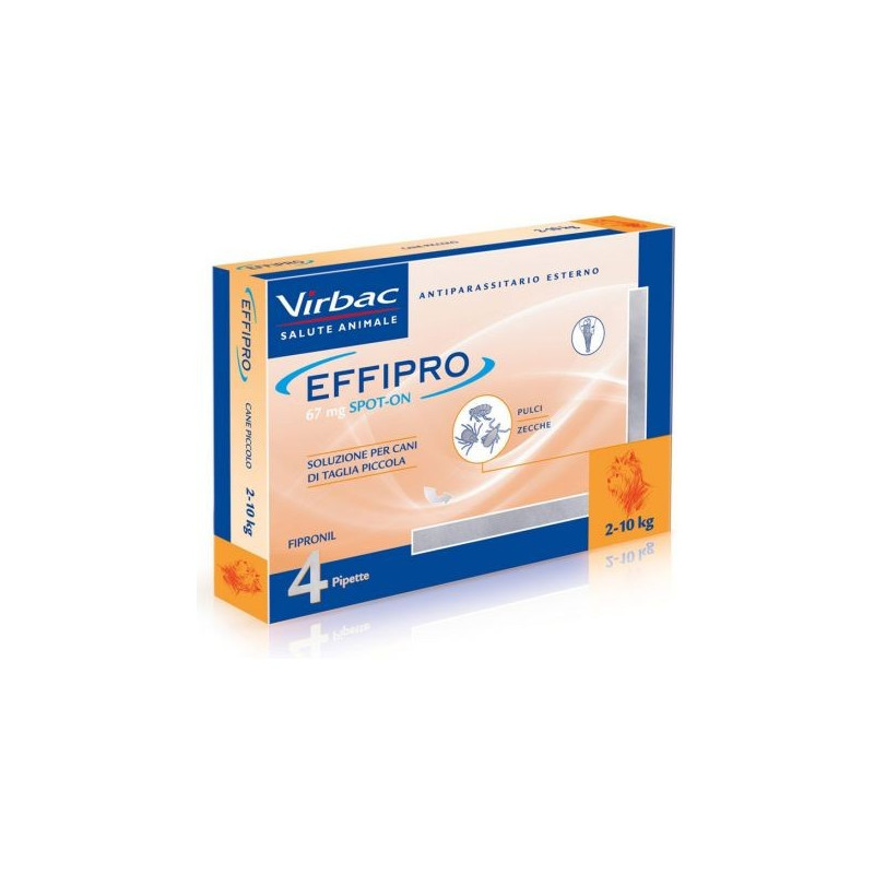 VIRBAC Effipro Spot On Cane 2-10 kg (4 pipettes) - 