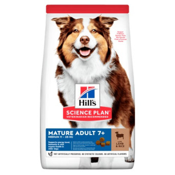 Hill's mature adult 7 + lamb rice dog 12 kg