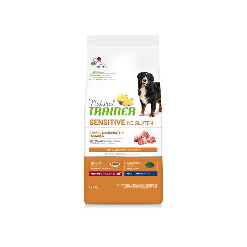 Trainer Natural Sensitive Adult Medium & Maxi Maiale 3 kg - 