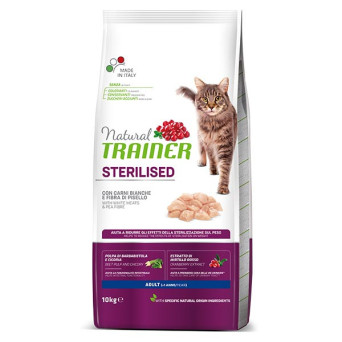 Trainer Natural Gatto adult Sterilised con carni bianche 10 kg