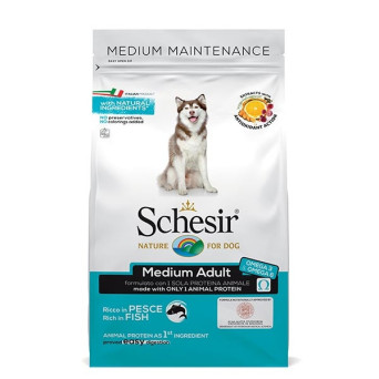 SCHESIR Dog adult medium fish 12 kg