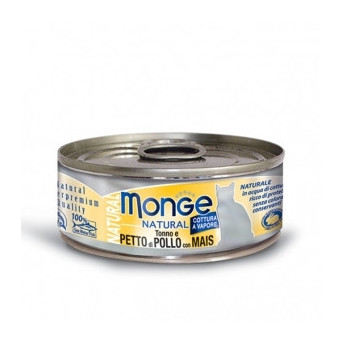 Monge Natural Superpremium Thunfisch-Hähnchenbrust-Mais 80 gr