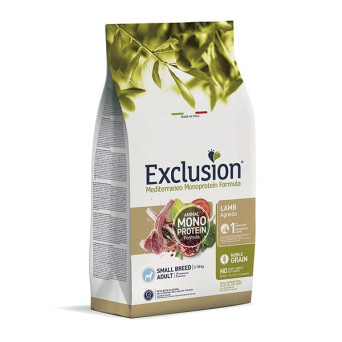 EXCLUSION Mediterraneo Monoproteico Adult small Agnello 2 Kg. - 