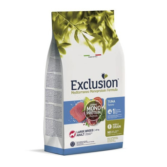 EXCLUSION Mediterraneo Monoproteico Adult large tonno 12 Kg. - 