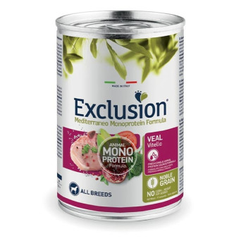 EXCLUSION Mediterraneo Monoproteico adult con Vitello 400 g - 