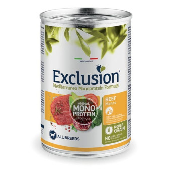 EXCLUSION Mediterraneo Monoproteico adult Manzo 400 g - 