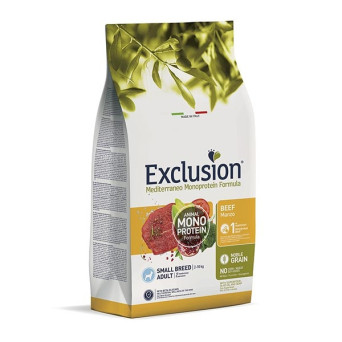 EXCLUSION Mediterraneo Monoproteico Adult small manzo 2 kg - 