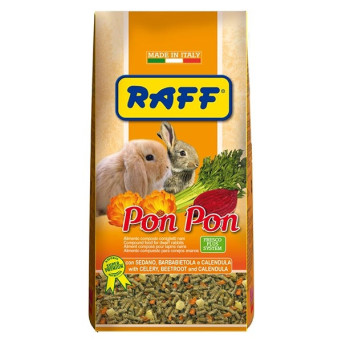 RAFF Pon Pon con Sedano, Barbabietola e fiori di Calendula 800 gr. - 