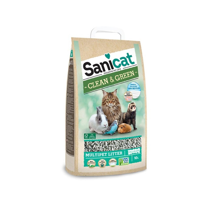 SANICAT Lettiera Clean & Green Cellulosa 10 lt. - 