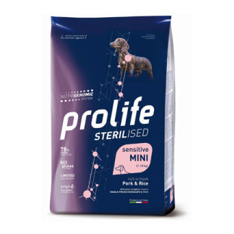 PROLIFE Dog Sterilized Sensitive Adult Pork & Rice Mini 7 kg