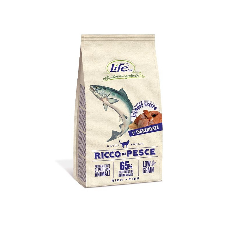 LIFE PET CARE Natural Ingredients Adult Low Grain Ricco in Pesce 400 gr. - 