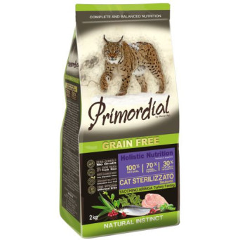 PRIMORDIAL Gatti Sterilizzati Tacchino e Aringa 2 kg. - 