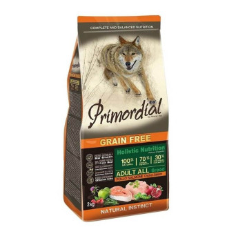 PRIMORDIAL Dry Food for Adult Dogs Chicken and Salmon Grain Free 12 kg.