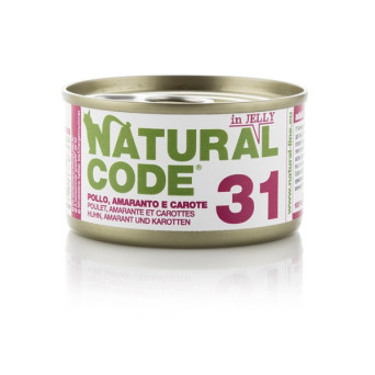 NATURAL CODE - 31 Huhn, Amaranth und Karotten in Gelee 85 gr.