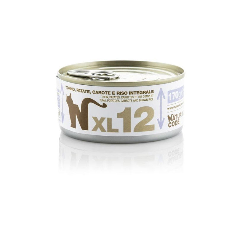 NATURAL CODE - XL 12 con Tonno,Patate,Carore e riso integrale 170 gr. - 