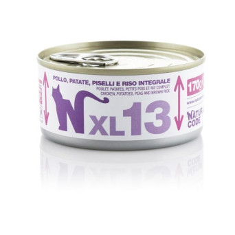 NATURAL CODE - XL 13 con Pollo,Patate,Piselli e riso integrale 170 gr. - 