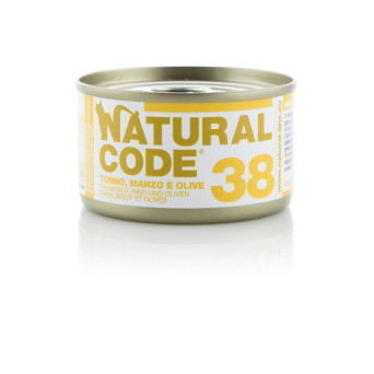 NATURAL CODE - 38 Tonno,Manzo e Olive 85 gr.