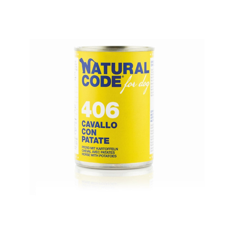 NATURAL CODE - For Dog 406 Cavallo con Patate 400 gr. - 